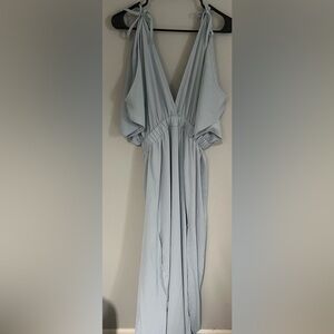 Long light blue dress